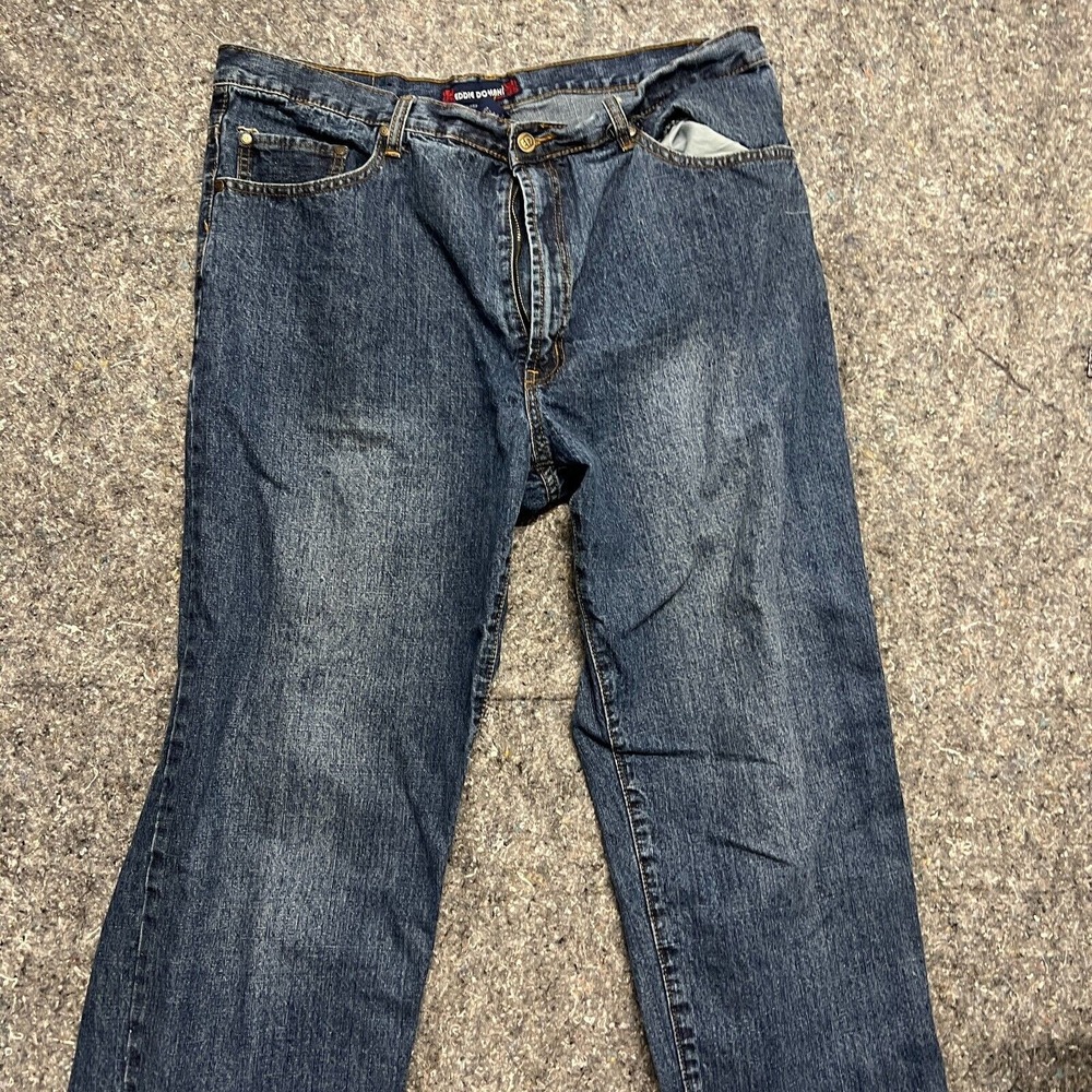Eddie Domani Jeans Mens Size 40 40x29 Blue Denim Straight‎ Leg Casual Pants